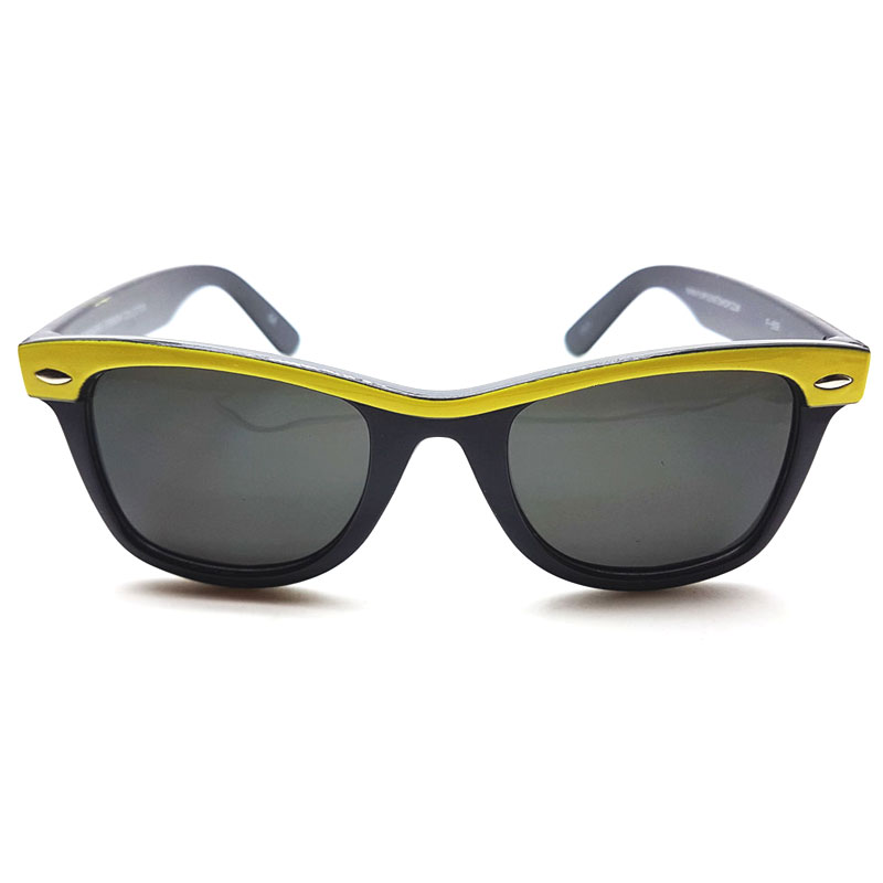 Wayfarer Black Colorline Solbriller Gul